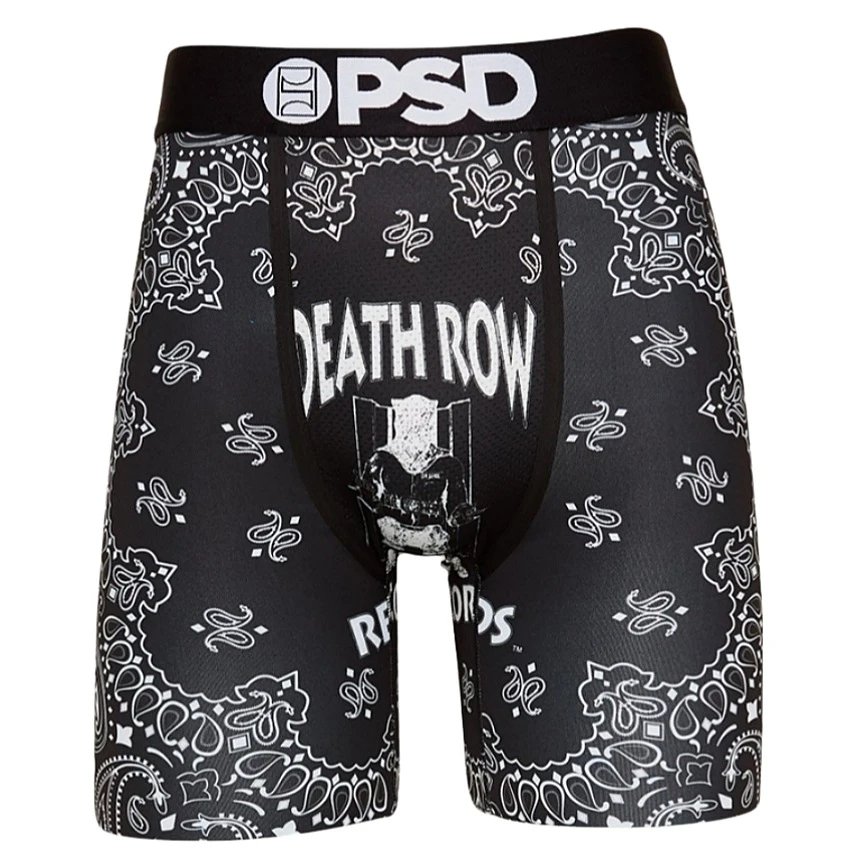 PSD Underwear Printed Boxer Briefs — P 53 Black Prisoner
