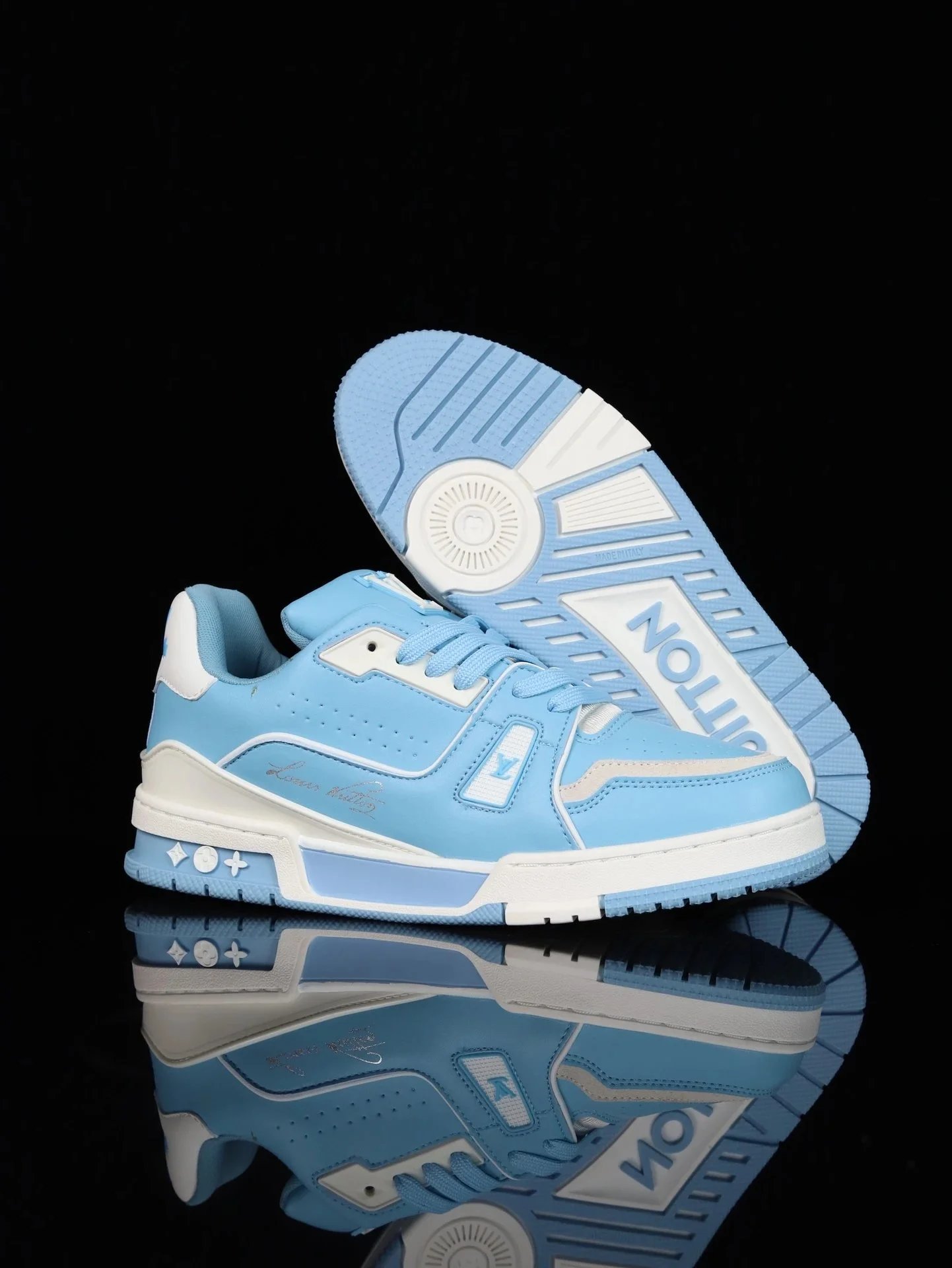 Louis White Blue Collab