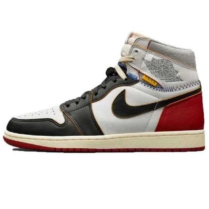 A1 high-top white, black and red joint