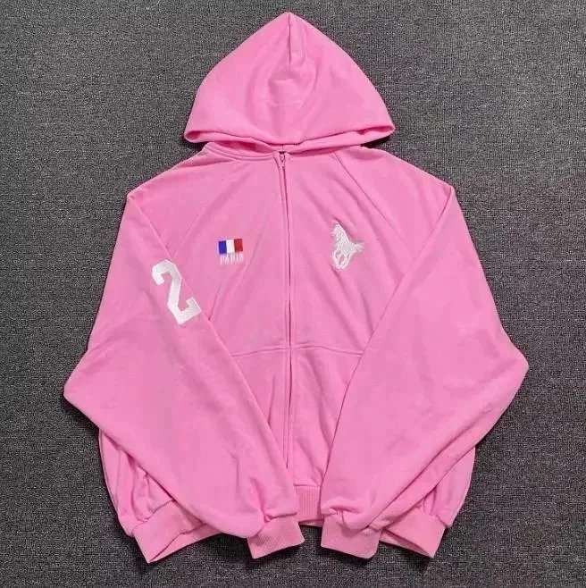 Pink Warhorse Cardigan Sweatshirt (No Logo)