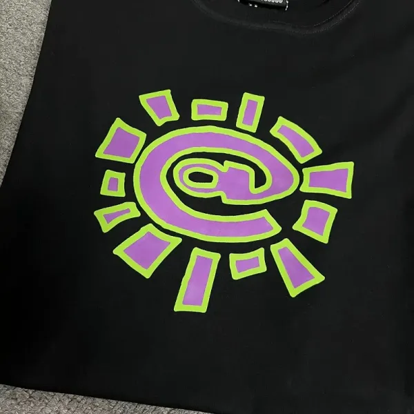 Design Graphic Print Black T-Shirt - 25
