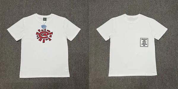 Design Sun Logo Graphic T-Shirt White - 1