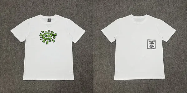 Design Sun Logo Graphic T-Shirt White - 1