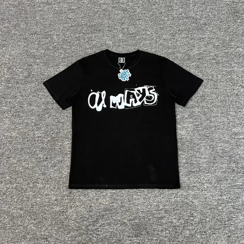 Design Graphic Print Black T-Shirt - 54
