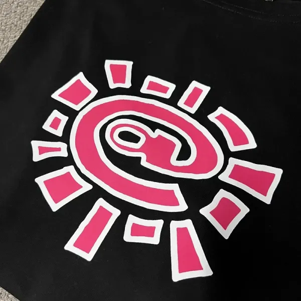 Design Graphic Print Black T-Shirt - 26