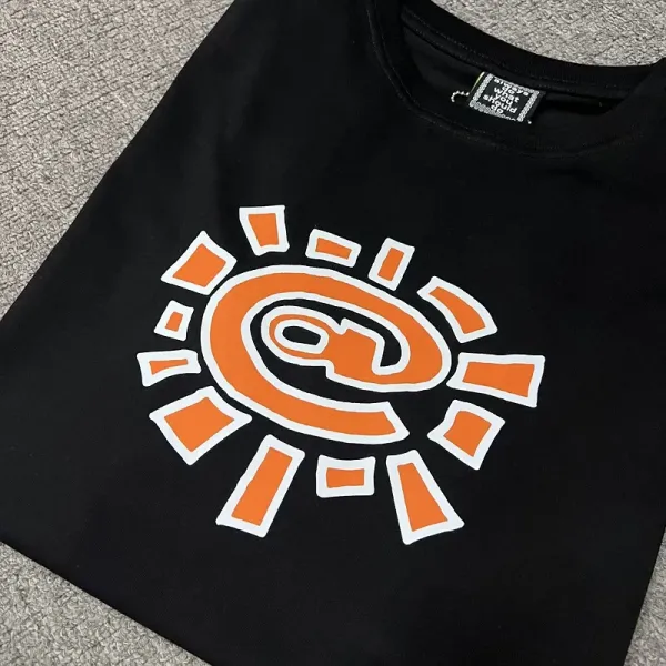 Design Graphic Print Black T-Shirt - 27