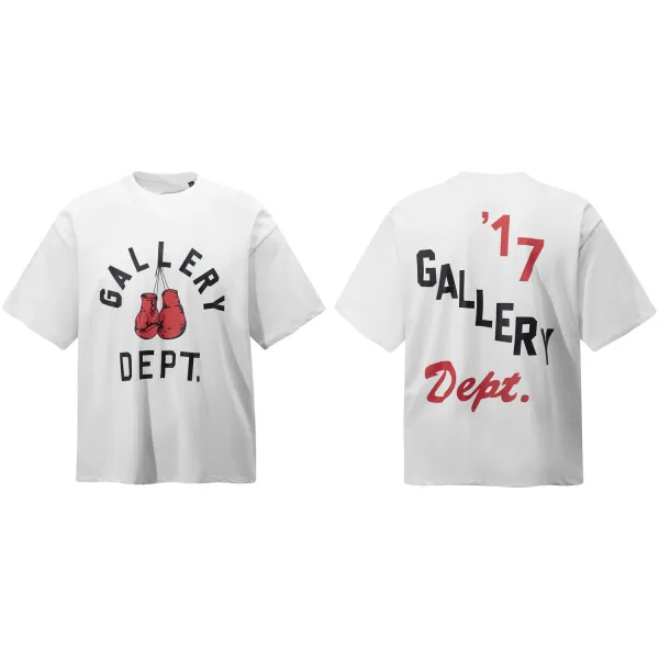 Gallery Dept Boxing Gloves Graphic T-Shirt White - 1