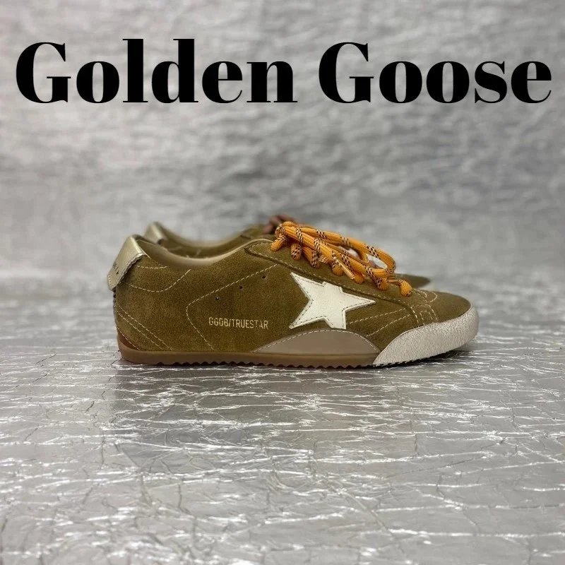 Golden Goose Sneakers True-Star low-top lace-up — Yellow brown [non-quality problems cannot be returned]]