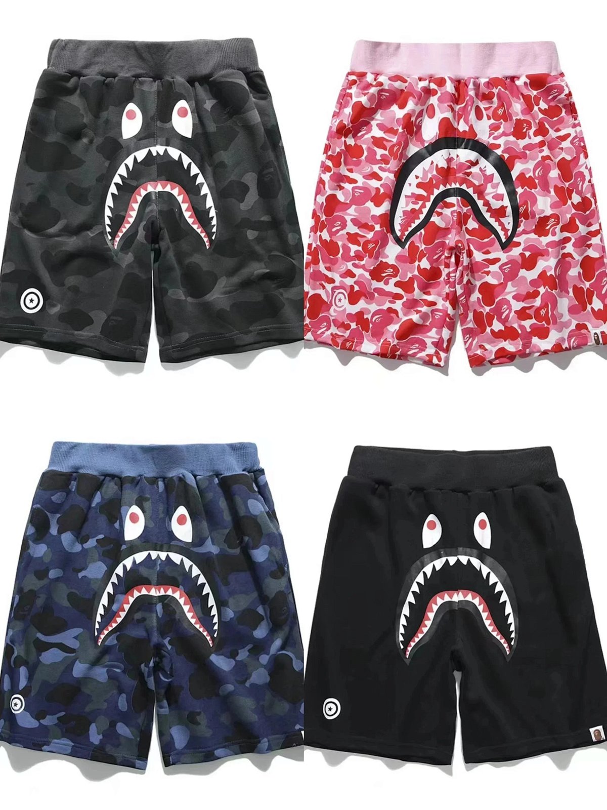A Bathing Ape Shark Camo Shorts Black product detail 11 in Litbuy spreadsheet finds