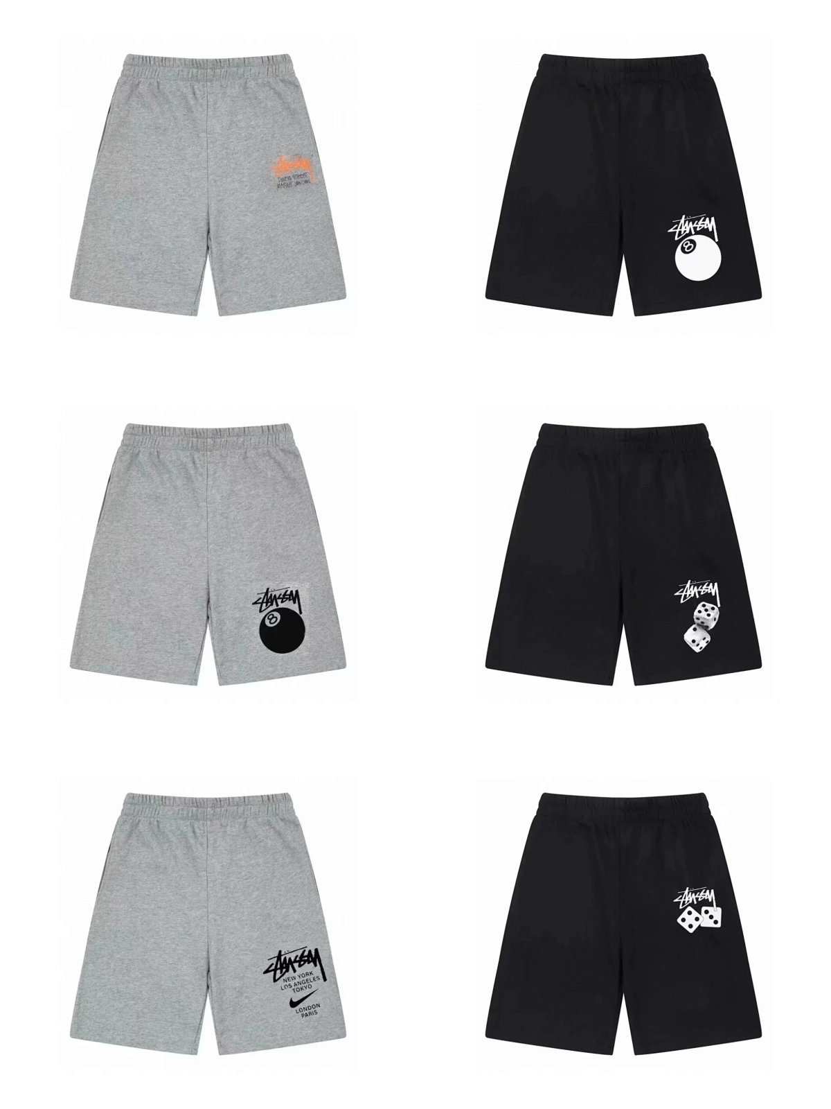 Stussy Dice Logo Heather Gray Sweatshorts Shorts product detail 16 in Litbuy spreadsheet finds