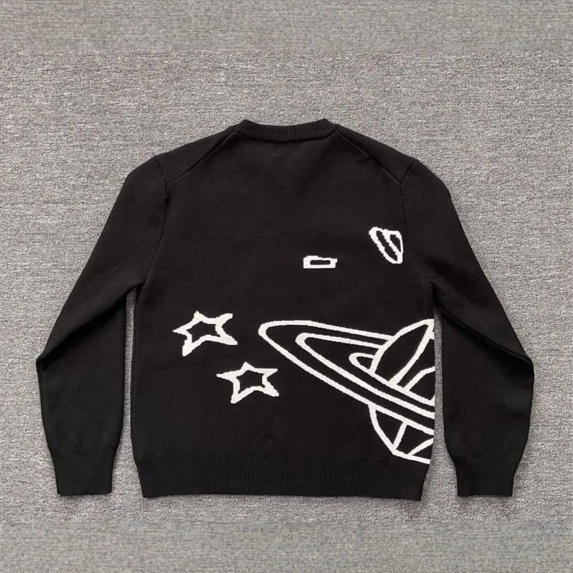 Black Round Neck Knit Sweater