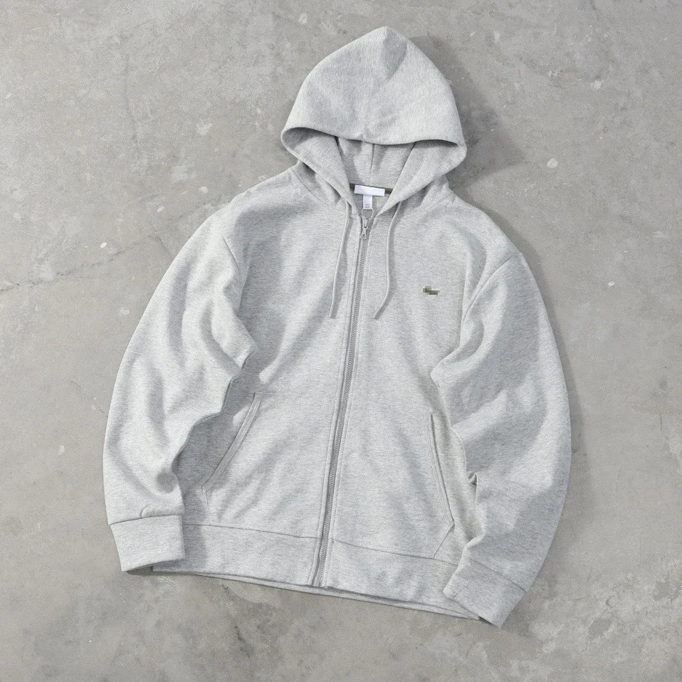 Lacoste Full-Zip Hooded Jacket with Subtle Black Label - rep Lacoste