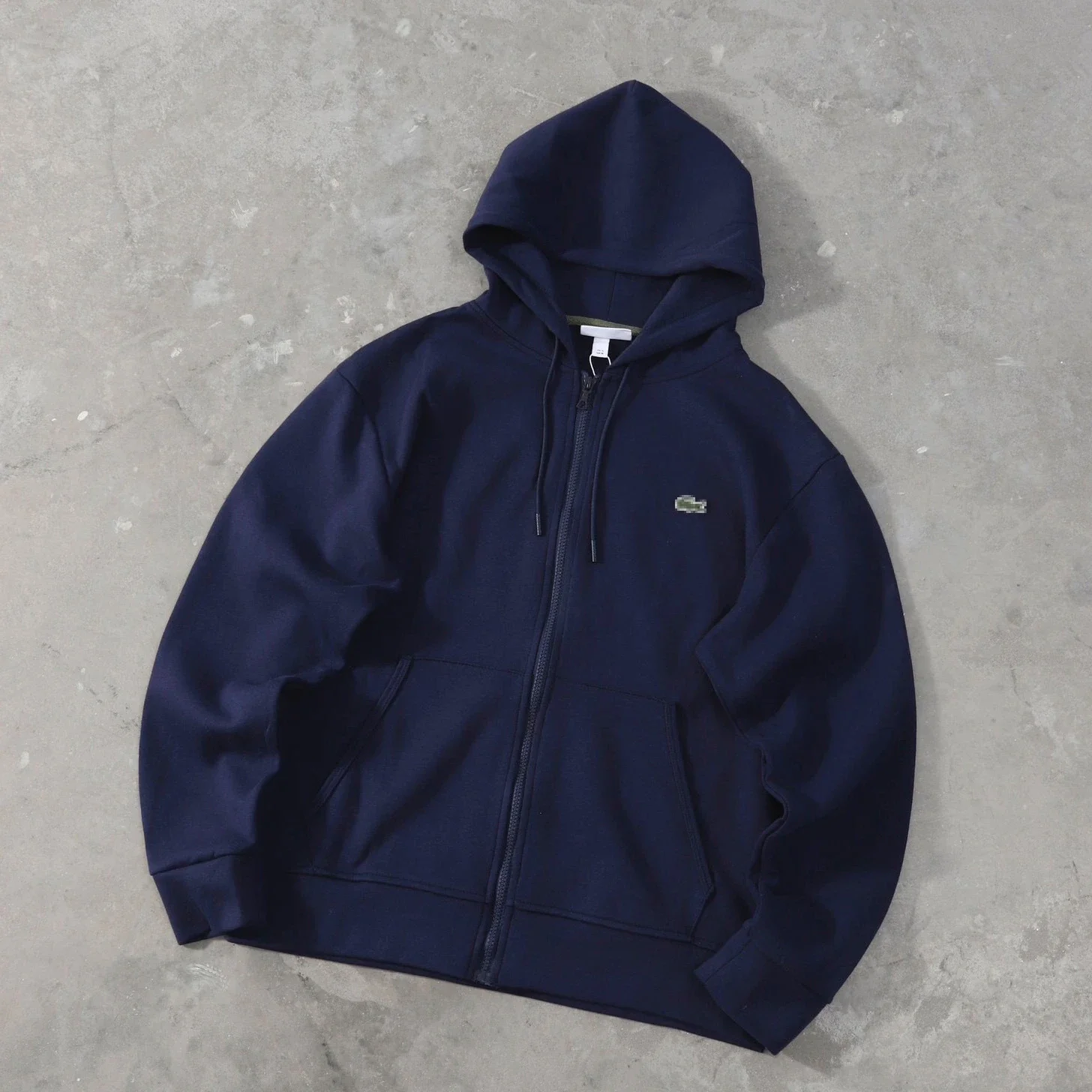 Lacoste Full-Zip Hooded Jacket with Subtle Black Label - rep Lacoste