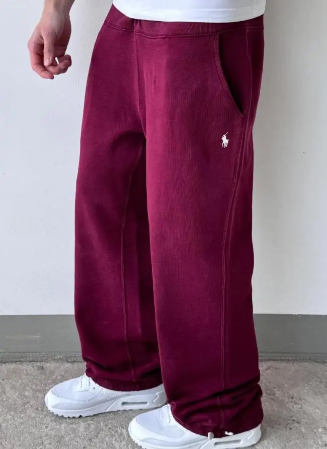 B8367 Drawstring Cuff Wine Red