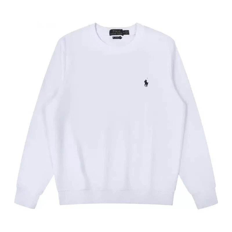 Crew Neck White with Black Small Logo