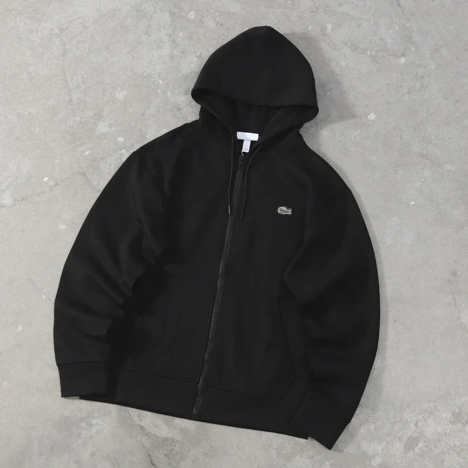 Lacoste Full-Zip Hooded Jacket with Subtle Black Label - rep Lacoste
