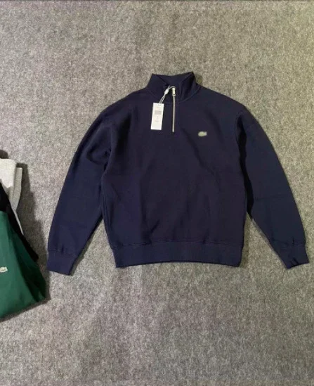 Lacoste Half-Zip Stand-Collar Sweatshirt with Small Crocodile Logo - rep Lacoste