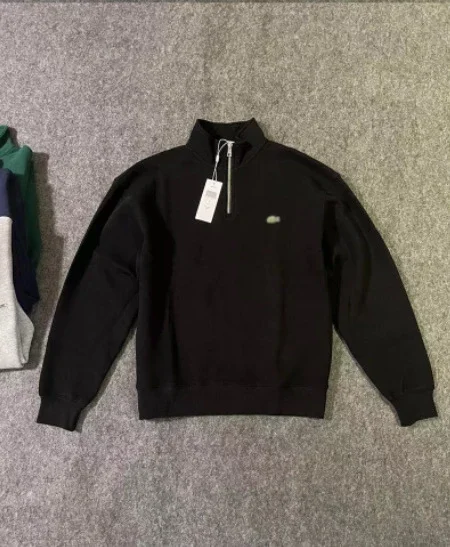 Lacoste Half-Zip Stand-Collar Sweatshirt with Small Crocodile Logo - rep Lacoste