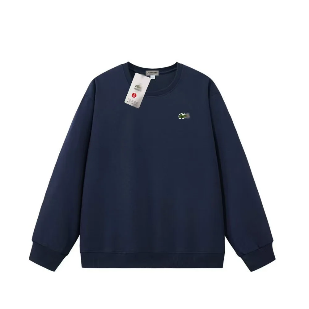 Lacoste Classic Small Crocodile Crewneck Black Sweatshirt - rep Lacoste