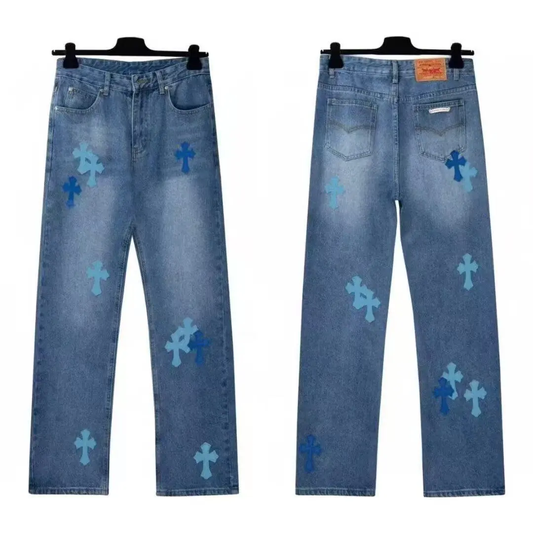 Chrome Hearts，Cross Patch Straight-Leg Jeans