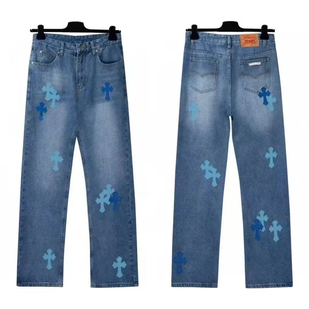 083 Blue Leather Patch Cross Dark Blue (Zipper Style)