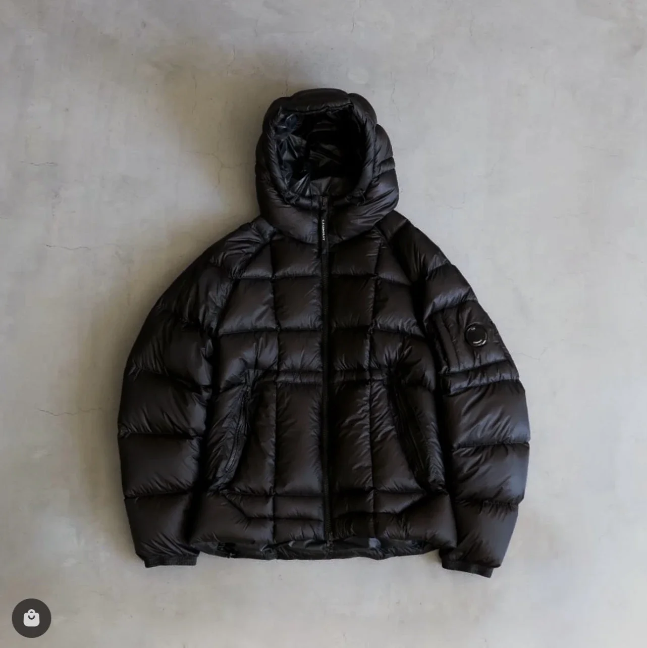 C.P. Company Hooded Box-Quilted Down Jacket