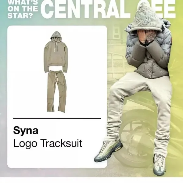 Syna Logo Tracksuit Beige Set - 1