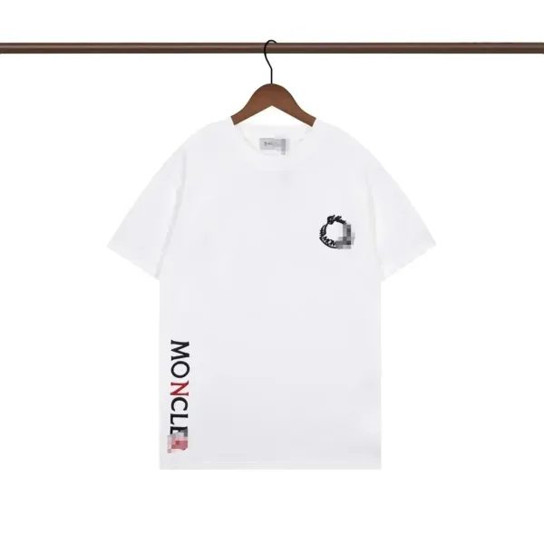 Moncler Logo Print White T-Shirt - 1