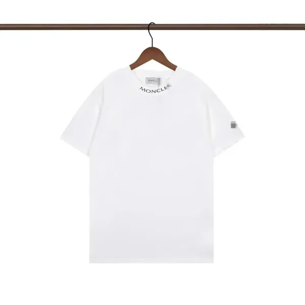 Moncler Logo Print White T-Shirt - 1
