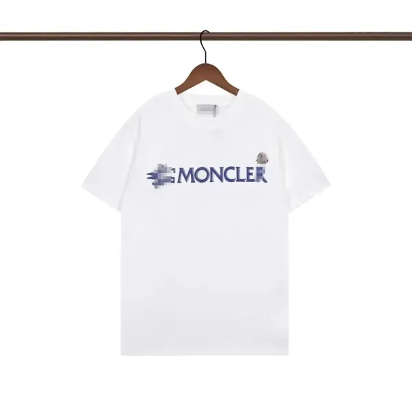 Moncler Logo Print White T-Shirt - 1