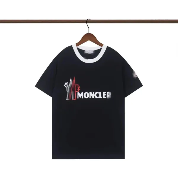 Moncler Graphic Logo Ringer T-Shirt Black - 1