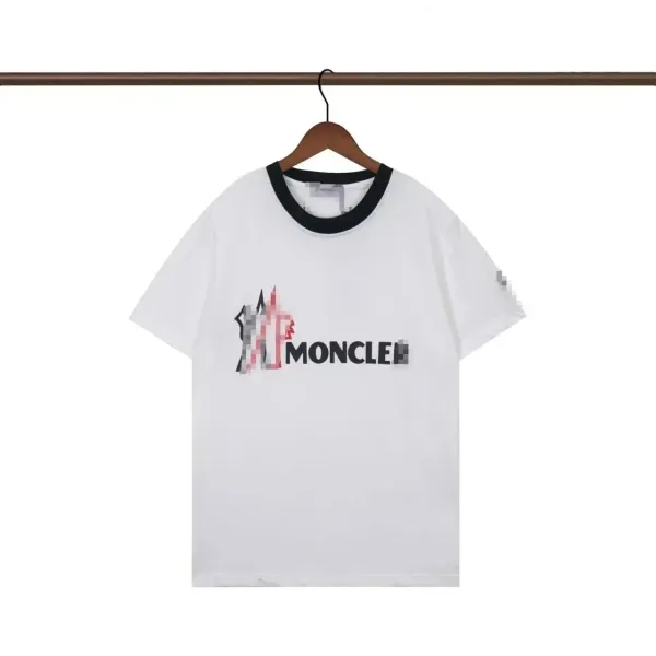 Moncler Graphic Logo Ringer T-Shirt White - 1