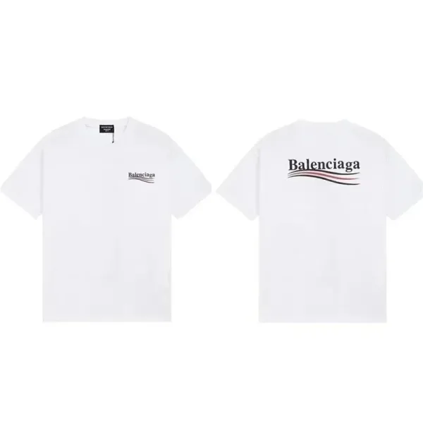 Balenciaga Paris Arch Logo White T-Shirt - 7
