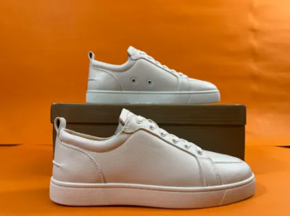 Christian Louboutin Louis Junior White Leather Sneakers - 1