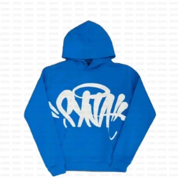 Off-White™ Graffiti Logo Blue Hoodie - 1