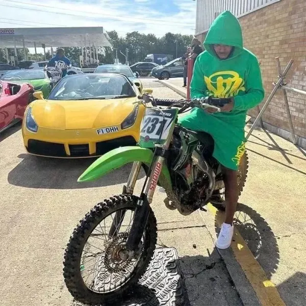 Philipp Plein Green Hoodie with Yellow Logo Hoodie - 1