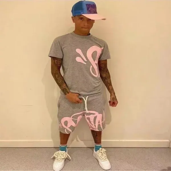 Off-White x Unknown Collaborator Graffiti Print Light Blue Set - 6