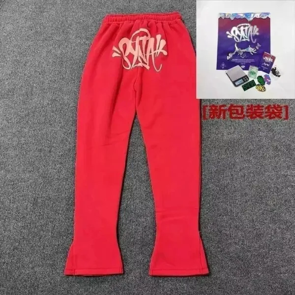 BATHING APE x Unknown Collaborator Red Graffiti Sweatpants - 1