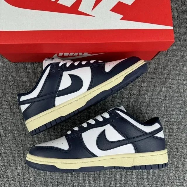 Nike Dunk Low Burgundy and White Sneakers - 22