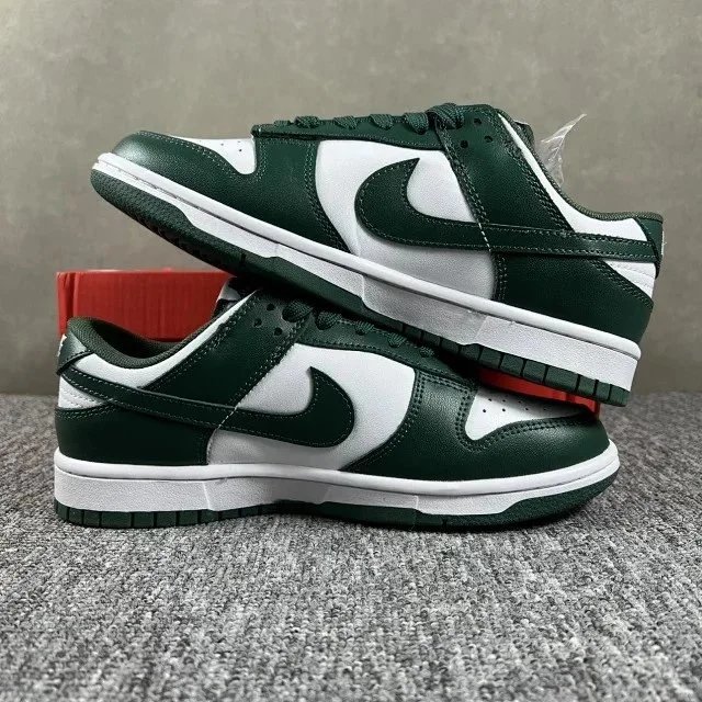 Nike Dunk Low Burgundy and White Sneakers - 52