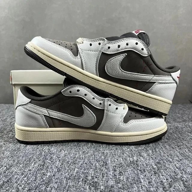 Nike Dunk Low Burgundy and White Sneakers - 70
