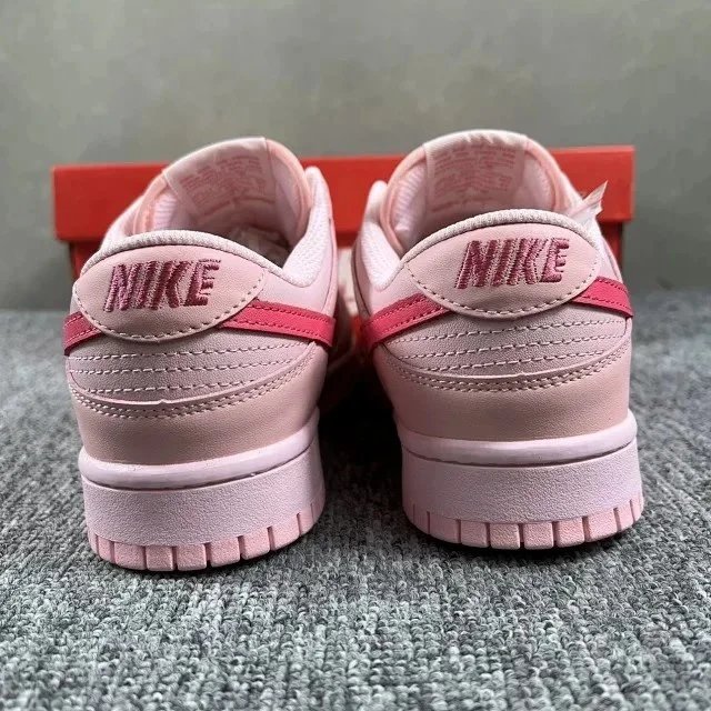 Nike Dunk Low Burgundy and White Sneakers - 89