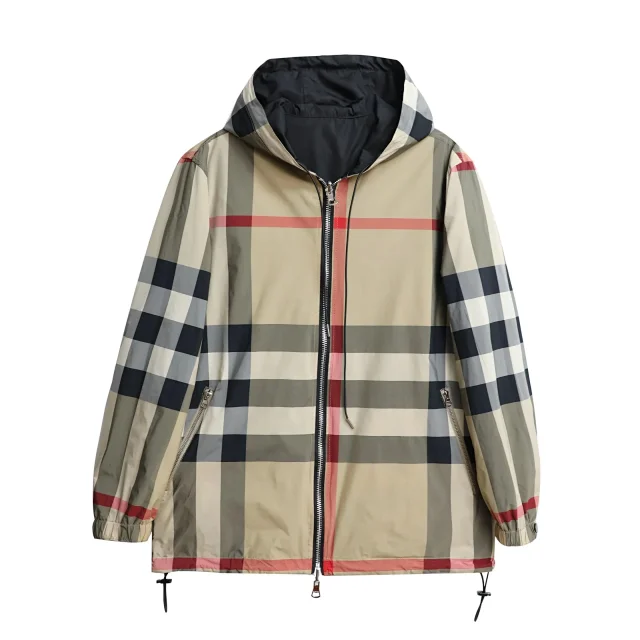 Burberry Jackets Reversible Hooded Zip Jacket with Check Side product detail image 22