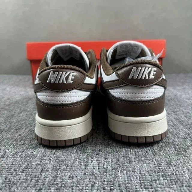 Nike Dunk Low Burgundy and White Sneakers - 35