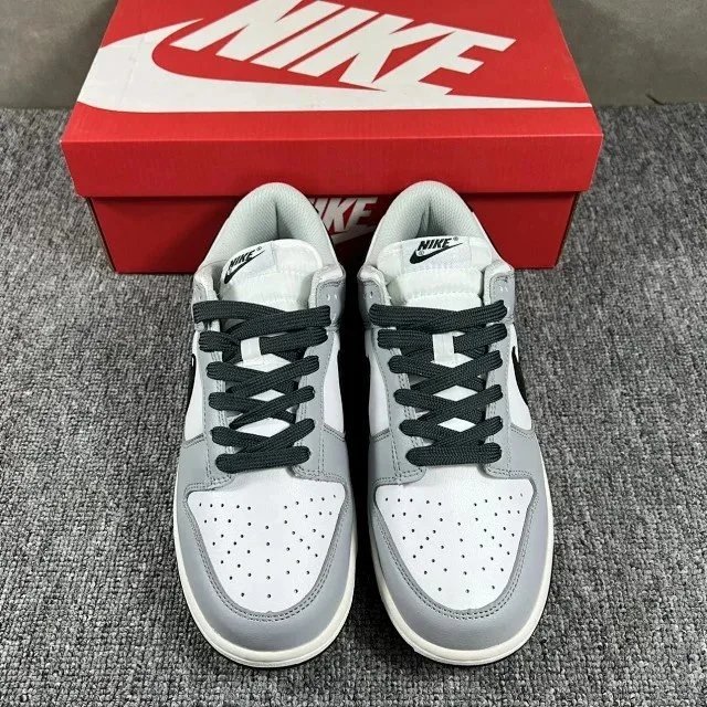 Nike Dunk Low Burgundy and White Sneakers - 96