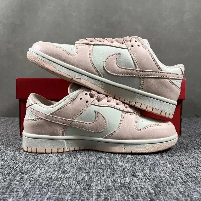 Nike Dunk Low Burgundy and White Sneakers - 100