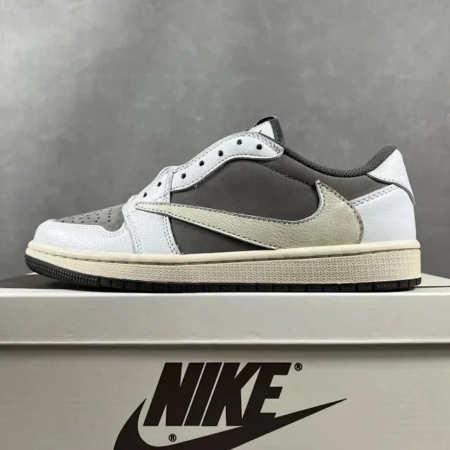 Nike Dunk Low Burgundy and White Sneakers - 68