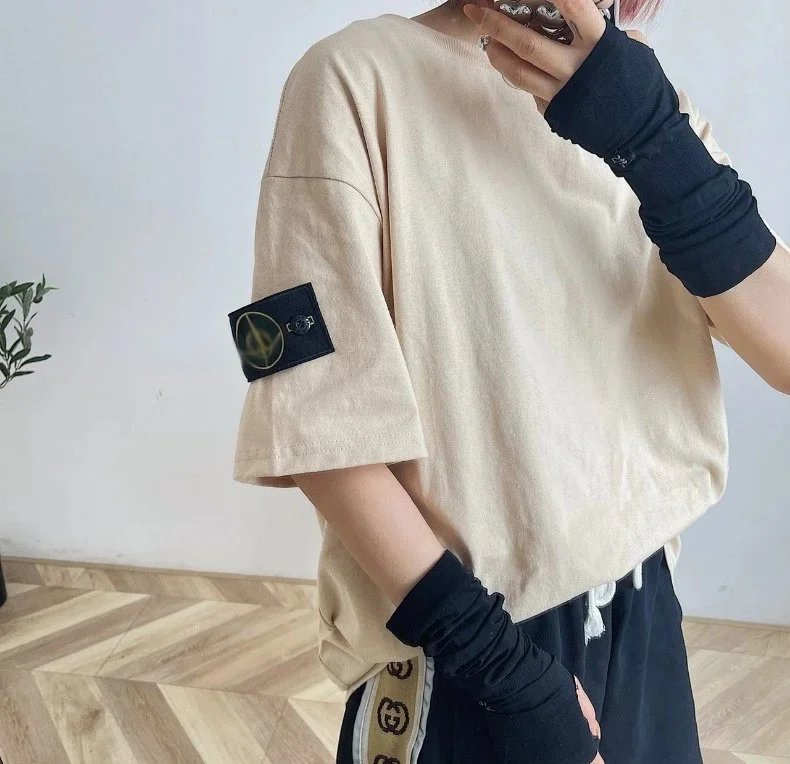 Stone Island White T-Shirt with Compass Patch - 25