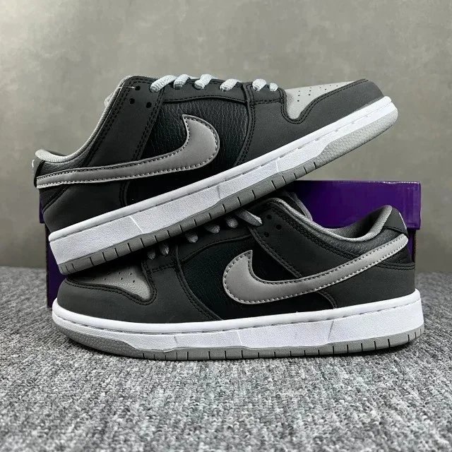 Nike Dunk Low Burgundy and White Sneakers - 45