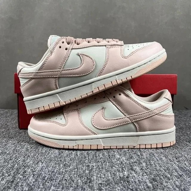 Nike Dunk Low Burgundy and White Sneakers - 99